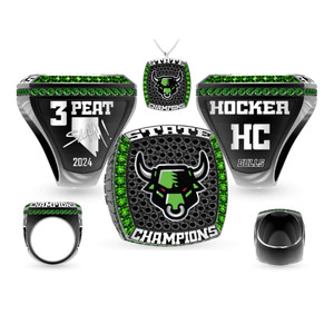 Tournoi de rugby Bagues de champions de qualité personnalisées Bague de championnat de conception 3D - Product Image 1