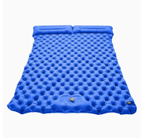 Matelas de camping gonflable automatique imperméable 4D en nylon TPU avec oreiller intégré, connectable, pour couple