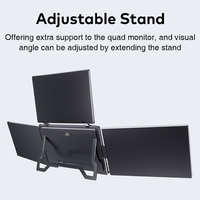 FHD 1080P 15.6 İnç Dizüstü Bilgisayar Ekran Genişletici Taşınabilir Üçlü Ekran Monitörü USB-C Tek Kablolu Taşınabilir Dizüstü Bilgisayar Monitörü