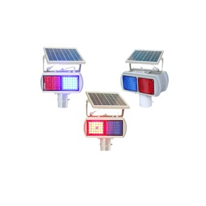 Luz Intermitente Solar para Tráfico HK-JB202, LED Rojo y Azul, Montaje en Poste, IP65, Marco de Aluminio, Material de PC - Product Image 5