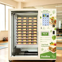 Machine distributrice de repas chauds pour salon d'hôtel d'affaires avec maintien en température constante et réchauffement intelligent à réveil automatique