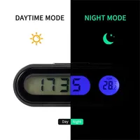 Horloge numérique de voiture DH, mini montre électronique, thermomètre de tableau de bord automobile, horloge lumineuse pour véhicules, accessoires automobiles