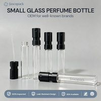 Vente en gros de mini flacons de parfum en verre, flacons de parfum de luxe en petites séries, échantillons de parfum de 2 ml, flacons à sertir