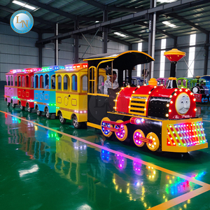 Trains touristiques sans rail Thomas de bonne qualité 20 places pour parc d'attractions électrique intérieur/extérieur en fibre de verre à vendre - Product Image 1