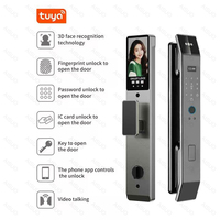 Cerradura Inteligente Biométrica con Huella Dactilar y Reconocimiento Facial Totalmente Automática AISUO, con Desbloqueo por Código para Puerta de Madera, Wi-Fi, Aplicación Tuya
