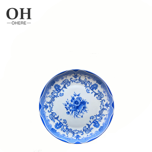 Ohere blu rosa ceramica 12 pollici piastra caricabatterie per matrimonio e ristorante e decorazione murale e per uso domestico - Product Image 4