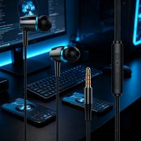 Audífonos Intrauditivos con Cable de 3.5mm, Brillan en la Oscuridad, Bajos Potentes, Micrófono Integrado, Silicona TPE, Control en Línea para Juegos y Música