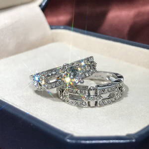 Openwork Matching Rings for Women Fashion Couple Finger Jewelry Daily Wear <b>Gift</b> - Product Image 3