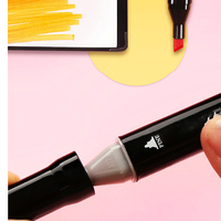 Marqueurs artistiques à Double tête, ensemble de stylos-feutres marqueurs artistiques pour peinture à l'huile et alcool, vente en gros