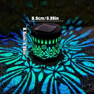 Lampe <span class=keywords><strong>murale</strong></span> solaire Mandala Tournesol, luminaire décoratif extérieur en <span class=keywords><strong>métal</strong></span>, idéal pour jardin, cour, terrasse, paysage, <span class=keywords><strong>décoration</strong></span> étanche et idyllique - Product Image 5