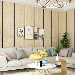 Papier peint en velours de peau de cerf épais 3D tridimensionnel simple à grand espacement pour chambre à coucher et salon nordique tendance - Product Image 3