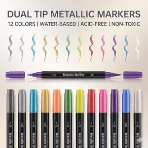 Support Customize Packaging 12 Color Drawing Textile Marker Pen Waterproof Permanent Non Toxic Fabric Art Marker Pen Set - Product Image 3