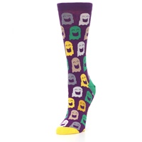 Chaussettes d'Halloween pour femmes à motifs fantômes en coton confortable coloré personnalisé