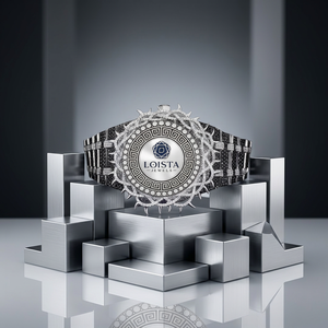 Montre de luxe en acier inoxydable, ronde, analogique, à quartz, incrustée de diamants, bracelet tendance pour femme, cadran en verre de 20 mm pour Loista Jewels - Product Image 2