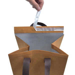 Sac à déjeuner isotherme imperméable avec logo personnalisé imprimé, sac isotherme pas cher en aluminium avec bande adhésive, motif de dessin animé - Product Image 3