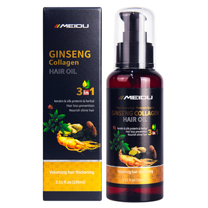 En stock Meidu Huile capillaire au ginseng et au collagène 3 en 1 pour cheveux abîmés - Product Image 1