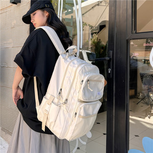 Japanese Style Large Capacity Backpack 18 In Solid Color Unisex School Education Backpack For High School College Students - Product Image 2