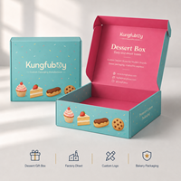 Boîte d'expédition en carton ondulé personnalisée OEM avec logo pour aliments, chocolats, cupcakes, biscuits, desserts, coffrets cadeaux