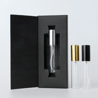 Vente en gros de flacons de parfum portables rechargeables de 3 ml, 5 ml, 10 ml, mini flacon en verre avec emballage en boîte en papier