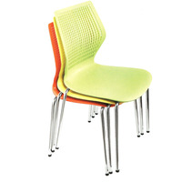 Chaise de conférence et de formation contemporaine au design moderne, en plastique, métal et fer, pivotante, pour bureau de direction