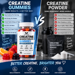 Creatine Monohydrate Gummies 5g Sugar Free <strong>Muscle</strong> Strength <strong>Recovery</strong> <strong>Supplement</strong> 3 Flavor Variety Vegan Bulk Private Label OEM - Product Image 4