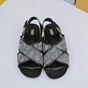 Chaussures décontractées pour femmes avec empeigne en sangle motif fleur ancienne, sandales pour femmes et dames - Product Image 3