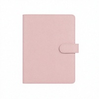 Carnet de planification A6 en cuir PU personnalisé avec 6 anneaux, fermeture à sangle, emplacements pour cartes rechargeables, vente en gros, OEM, ODM, direct usine