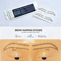 Plantilla Adhesiva para Mapeo de Cejas, Guía de Contorno para Aerógrafo, Diseños Clásicos y Modernos para Microblading y PMU