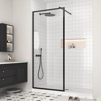 Paroi de douche fixe en verre trempé rectangulaire moderne pour cabine de douche, porte de douche en verre