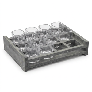 Porte-verres en bois élégant, organisateur stylé et durable, parfait pour la maison, la cuisine et la salle à manger, fabriqué en Inde. - Product Image 1