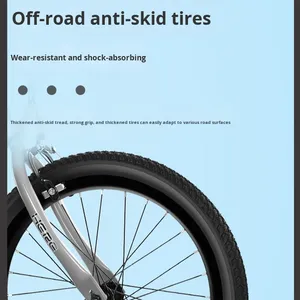 Bicicletta da Montagna per Bambini Ollie's Little Mountain da 22 Pollici per 6-12 Anni con Forcella Ammortizzata, Doppio Freno e Pneumatici Antiscivolo - Product Image 3