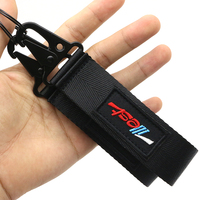 Logo brodé étiquette voiture moto Jet tag porte-clés en nylon lanière bracelet porte-clés