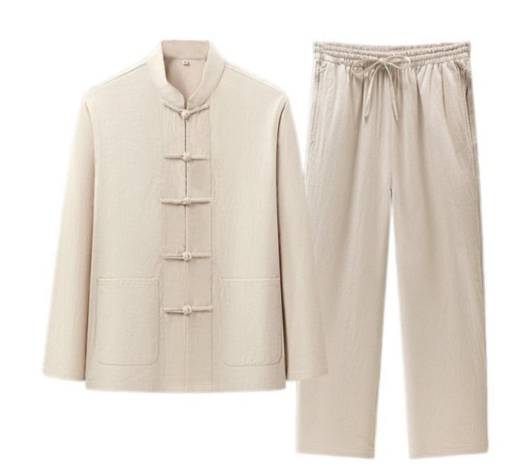 Herfst mannen Chinese Stijl Katoen Linnen Jas Losse Kimono Vest Mannen