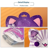 Sachets Mylar Imprimés Personnalisés, Emballages Plastiques, Pochettes Irrégulières avec Fermeture Ziplock 3.5g, Sachets Mylar Thermoscellables Personnalisés, Forme Découpée