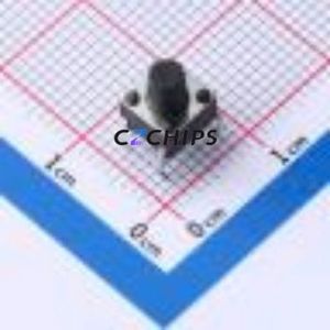 YTS1R0011FBT00 Tactile Switch Through hole Component THT-4P,6x6mm Switch Single Pole Single Throw Round Button 1.6N Through Hole - Product Image 1