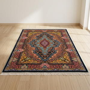 Tapis en soie pure fait main sur mesure, tapis de luxe moderne noué à la main, tapis de designer antidérapant, lavable, pliable, avec support de sol de qualité supérieure - Product Image 4