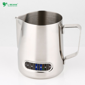 เหยือกตีฟองนมสแตนเลสพร้อมตัวบ่งชี้อุณหภูมิสำหรับกาแฟลาเต้อาร์ต - Product Image 3