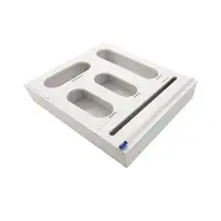 RBHZ weiße Holz Bambus Box Druck verschluss Tasche Lagerung Organizer Box Silikon Schreibtisch Schublade und Wrap Spender für die Küche