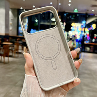    Coque en silicone liquide pour iPhone 17 Pro Max 15 16 Pro Max 17 Air, avec doublure en microfibre ondulée et couvercle magnétique