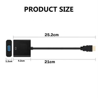 Toptan HDMI - VGA Adaptörü 1080P Video Ses Dönüştürücü Dizüstü Bilgisayar PC Monitör Projektör için
