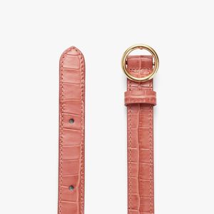 Ceinture en cuir marron couleur unie avec boucle en alliage en forme de D, largeur 2,8 cm, style décontracté, plusieurs longueurs disponibles - Product Image 4