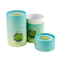 Emballages cylindriques biodégradables personnalisés pour thé et café, boîtes en carton personnalisées pour thé matcha, tubes en papier.