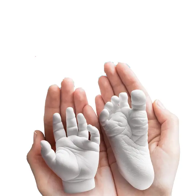 Newbaby Gift Baby Keepsake Hand Casting Kit Plaster Hand Molding Kit…