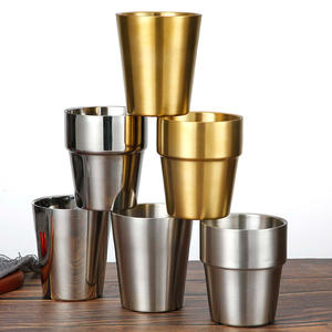 Tazze Moderne Ecologiche in Acciaio Inox 304 con Coperchio, Grandi 1000ml, Doppio Strato Rinforzato per Vino e <span class=keywords><strong>Birra</strong></span> - Product Image 1