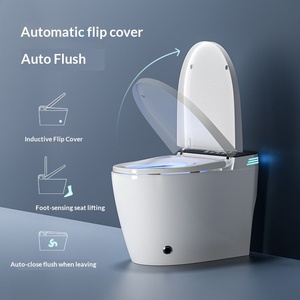 Toilette intelligente en céramique entièrement automatique pour usage domestique, commande vocale, chauffage instantané, fixation au sol, buse autonettoyante, <span class=keywords><strong>sans</strong></span> réservoir d'<span class=keywords><strong>eau</strong></span> - Product Image 4