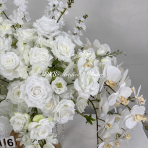 Bola de flores de Rosa Blanca de seda artificial, centro de mesa para eventos y bodas para el Día de San Valentín y decoraciones de Pascua - Product Image 3