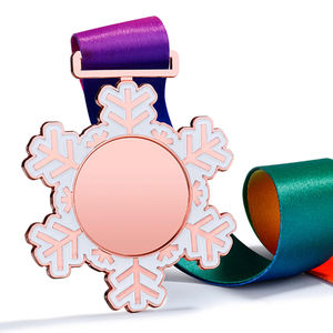 Özel Metal kış kar kayak Curling madalya paten dans yarışması ödülü kızak madalya buz hokeyi kar tanesi spor buz madalya - Product Image 6