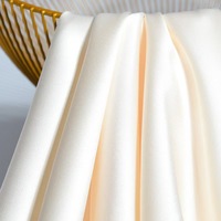 Tissu satiné uni biologique ACE69% V31% au toucher doux pour robe, jupe et chemise pour femmes en printemps, été et automne