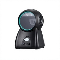 EVAWGIB Scanner de codes-barres de bureau 2D CMOS omnidirectionnel pour codes-barres 1D et QR, mains libres, filaire USB, grand lecteur, 300 scan/secondes, compatible A4