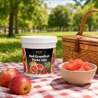 Selai Puree Buah Grapefruit Merah Mentah Sehat Ukuran Khusus Pabrik Profesional Lotlong 1.36kg, Umur Simpan 9 Bulan untuk Restoran